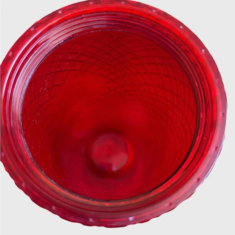 Starbucks 2021 Red Jeweled Holiday Tumbler Grid Textured Lid Straw Venti 24oz